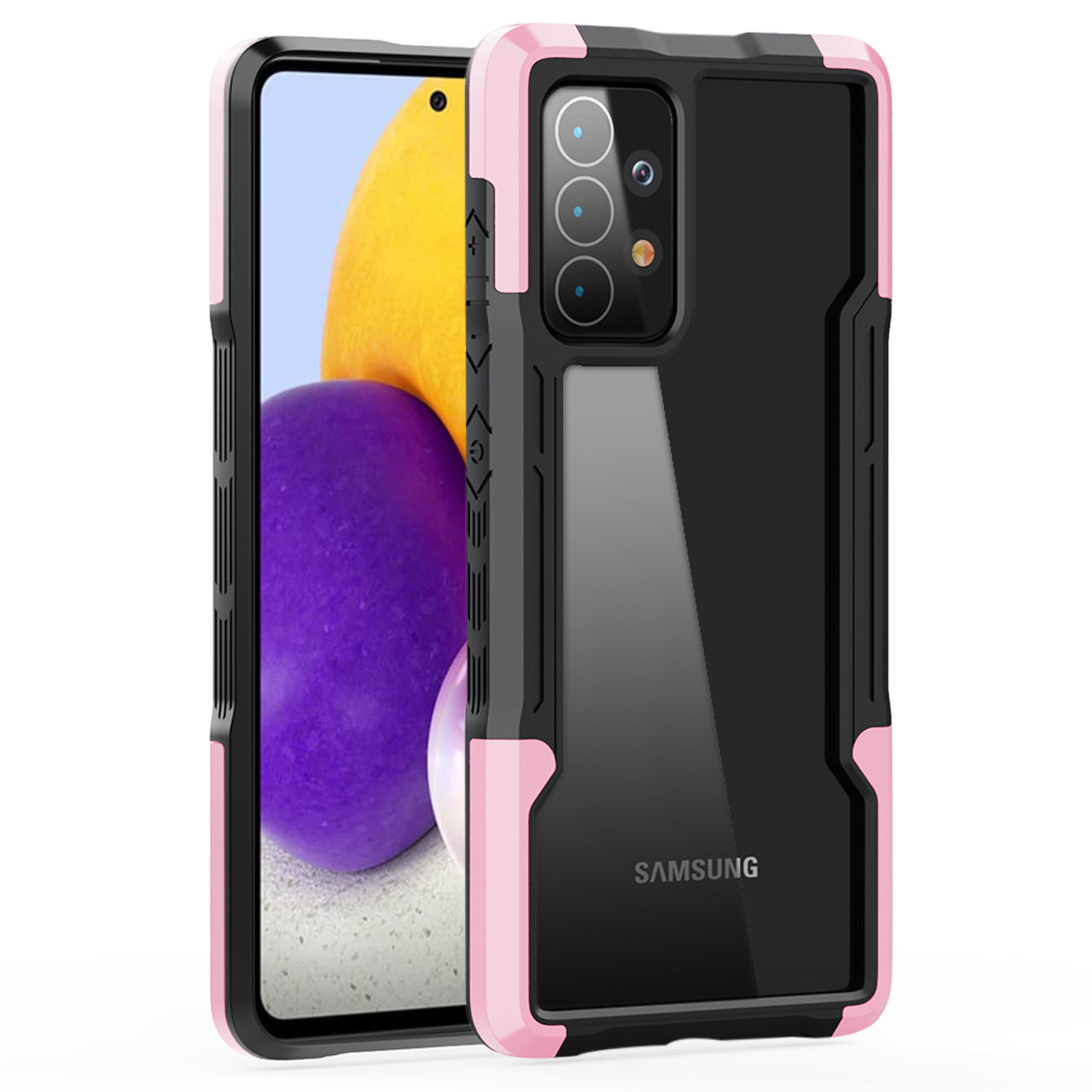 Shockproof Excellent Grip with Silky Feeling for Samsung Galaxy A72 5G In Pink